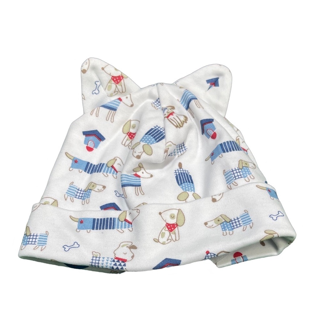 NWT Kissy Pima Cozy Pups Dog Hat Newborn
